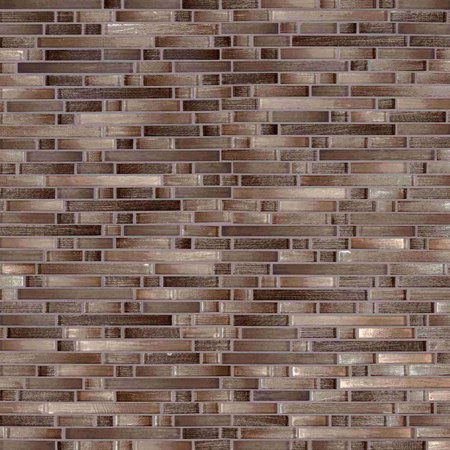 Msi Akaya Copper Interlocking SAMPLE Glass Mesh-Mounted Mosaic Tile ZOR-MD-0192-SAM